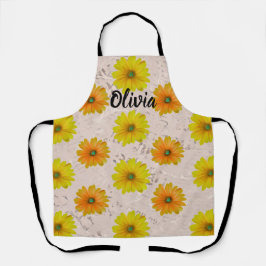 Delantal Daisy floral bouquet