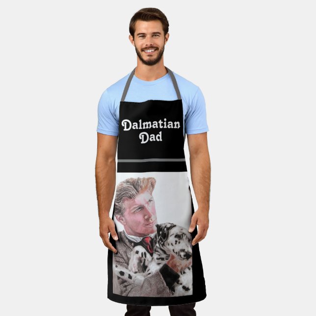 Delantal Dalmatian Dad Dog Gifts Dads Art Kitchon Apron (Gastado)