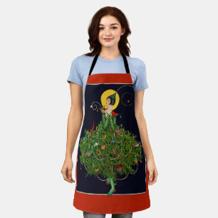 DELANTAL DAMA CON NAVIDADES GIFA DE MODA DE BELLEZA ART DEC