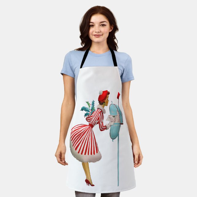 Delantal Dama de Navidades Vintage 1950 (Gastado)