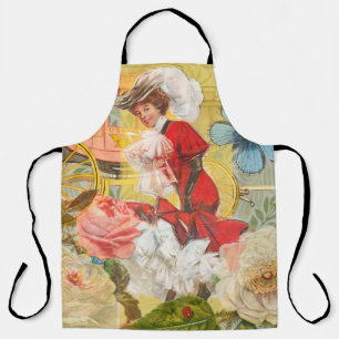 Delantal Dama victoriana mujer elegante rica ilustración ro
