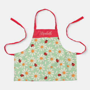Delantal Damas de primavera y margaritas personalizadas par