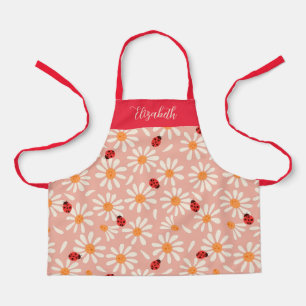 Delantal Damas de primavera y margaritas personalizadas par