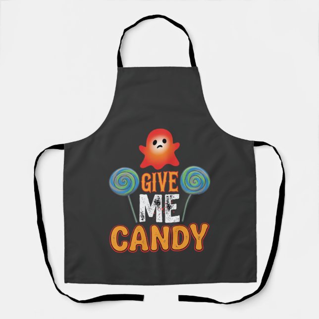Delantal Dame Caramelo Fantasma de Halloween_1 (Anverso)