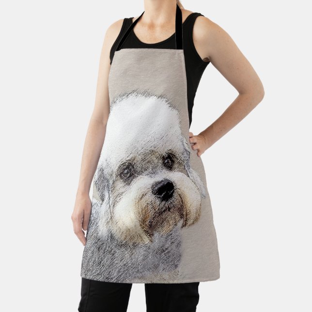 Delantal Dandie Dinmont Terrier Pintura Original De Perro (in situ)