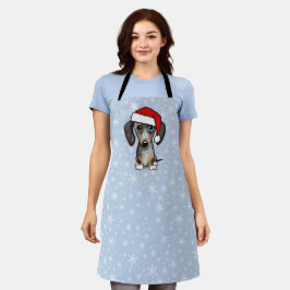 Delantal Dapple Dachshund Santa Navidades