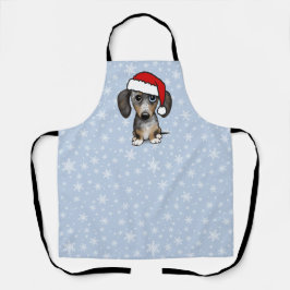 Delantal Dapple Dachshund Santa Navidades