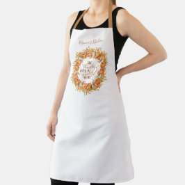 Delantal Dar las gracias a la calabaza Wreath Apron