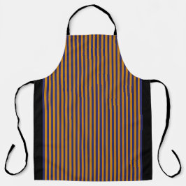 Delantal DARK BLUE GOLD STRIPTS Chef Craft