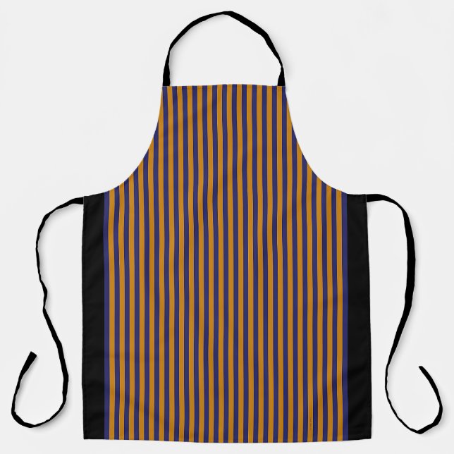 Delantal DARK BLUE GOLD STRIPTS Chef Craft (Anverso)