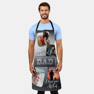 Delantal de 4 Fotos Personalizadas para el Día del