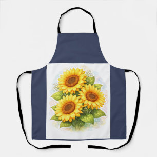 Delantal de Acuarela de Girasol