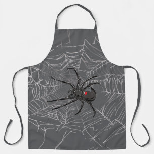 Delantal de Arte de Dibujo de Araña Viuda Negra y 