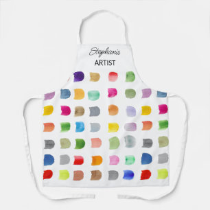 Delantal de artista con patrón abstracto personali