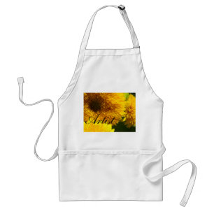 Delantal de artista Girasol amarillo artesanías de