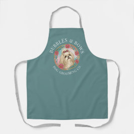 Delantal de aseo para perro Shih Tzu | Verde turqu
