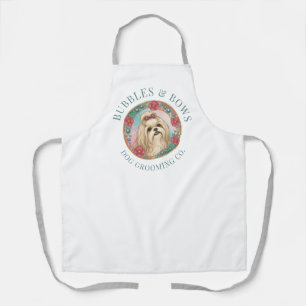 Delantal de aseo para perros Shih Tzu   Blanco Del