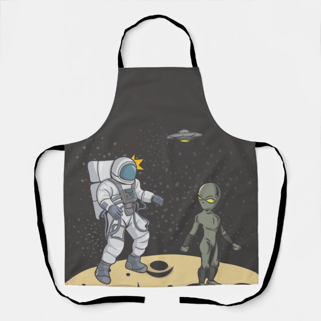 Delantal de astronauta y alienígena (Anverso)