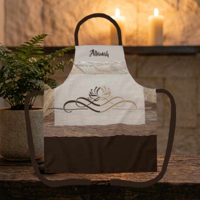 Delantal de bambú de lino calmante personalizado (Subido por el creador)