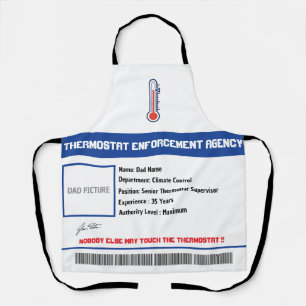 Delantal de barbacoa con termostato personalizado