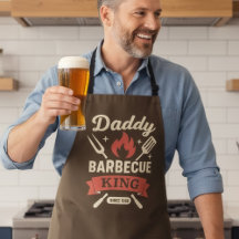 Delantal de BBQ Daddy Barbecue King para Papá