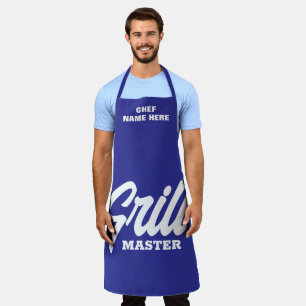 Delantal de BBQ Grill Master azul personalizado pa
