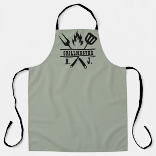 Delantal de BBQ Maestro de la Parrilla Verde Salvi