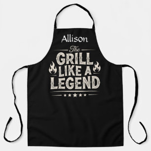 Delantal de BBQ Personalizado Como una Leyenda BBQ