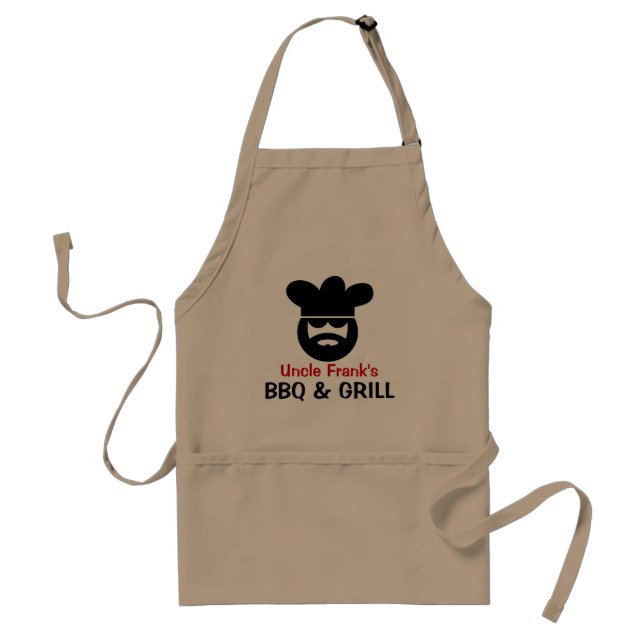 Delantal de BBQ personalizado para hombres (Frente)