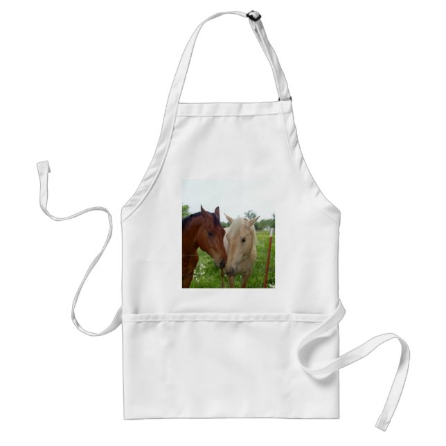 Delantal De BFF de los mejores amigos caballos para siempre (Frente)