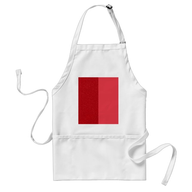Delantal de bloque dúo rojo tomate personalizado (Frente)
