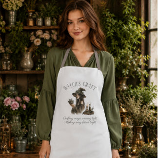 Delantal de Bruja Cottagecore con Hechizo Mágico P
