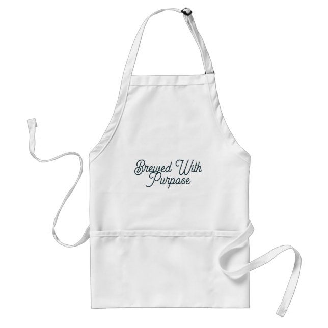 Delantal de Café Blanco Brewed With Purpose (Frente)