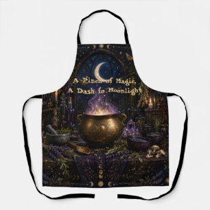 Delantal de caldero de cocina de bruja celestial