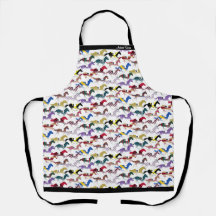 De camino al patrón de seda jockey sobre caballos 