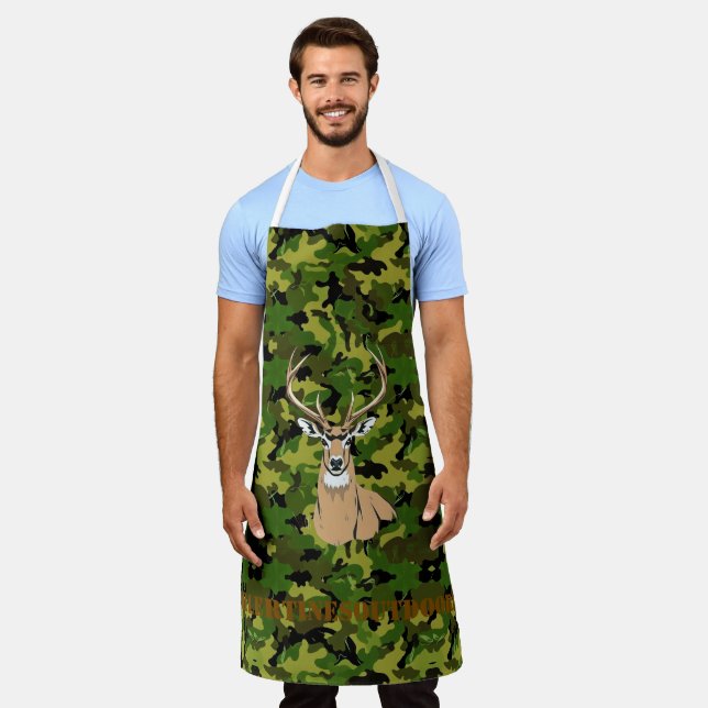 Delantal de camuflaje personalizado, mediano (Gastado)