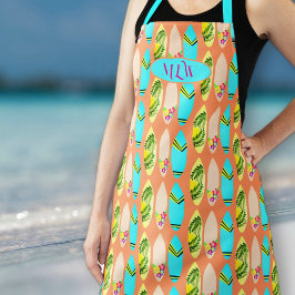 Delantal de chef de cocina con estampado de tabla