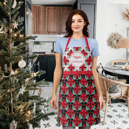 Delantal de chef de Navidad con patrón moderno de
