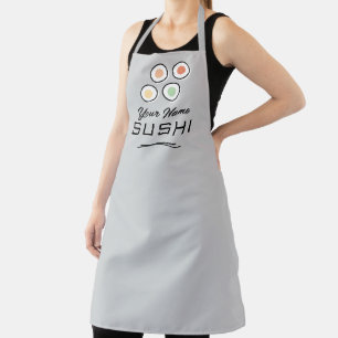 Delantal de chef de sushi personalizado con logoti