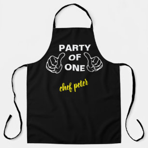Delantal de Chef "Fiesta de Uno" - Regalo de Cocin