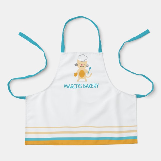 Delantal de Chef Gato para Niños (Anverso)