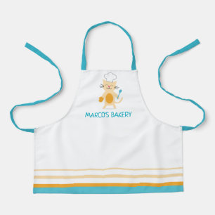 Delantal de Chef Gato Personalizado para Pequeño C
