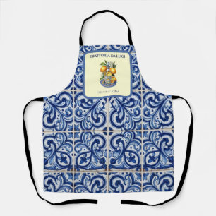Delantal de Chef Limoncello con Azulejos Sicilian