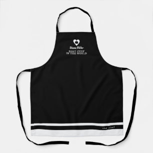delantal de chef negro y blanco con su nombre