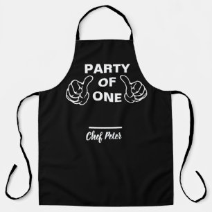 Delantal de Chef Party Of One - Regalo de Cocina D
