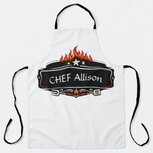 Delantal de Chef Personalizado con Llamas Nombre