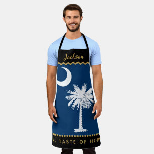 Delantal de chefs con bandera de Carolina del Sur,