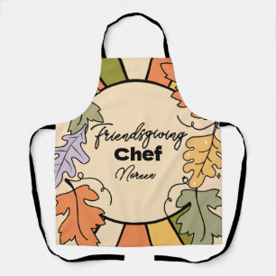 Delantal de chefs editable para Friendsgiving 