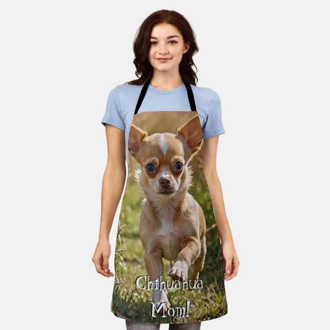 Delantal de Chihuahua Personalizable y Adorable (Gastado)