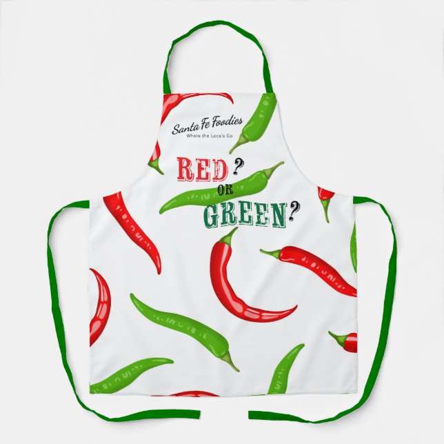 Delantal de Chile Rojo o Verde (Anverso)